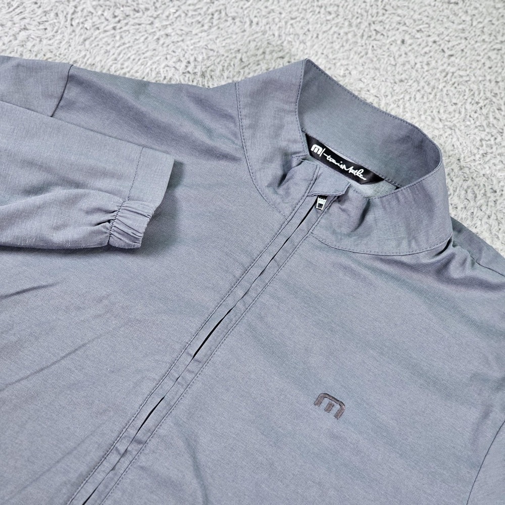 TravisMathew Jacket Mens Medium Gray Lightweight Windbreaker Golf 1MU422